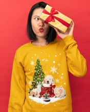 Load image into Gallery viewer, Funny Golden Retrievers Sleep In Red Boots Gift For Dog Lovers Sweatshirt