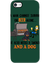 Load image into Gallery viewer, A Man Loves Beer And Dachshund Gift For Dog Lovers Phone case