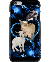 Load image into Gallery viewer, Lovely Phone Case Twinkling Blue Heart Gift For Goat Lovers Phone case