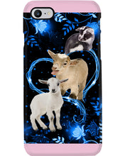 Load image into Gallery viewer, Lovely Phone Case Twinkling Blue Heart Gift For Goat Lovers Phone case