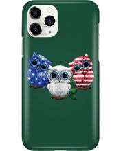 Load image into Gallery viewer, Lovely Phone Case Three Owl With US Flag Gift For Owl Lovers Phone case