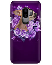 Load image into Gallery viewer, Purple Phone Case With Rose Gift For Chihuahua Lovers Phone case