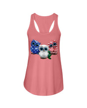 Load image into Gallery viewer, Lovely Phone Case Three Owl With US Flag Gift For Owl Lovers Ladies Flowy Tank