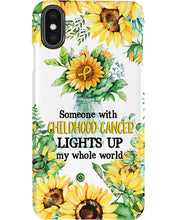 Load image into Gallery viewer, Someone With Childhood Cancer Lights Up My Whole World Trending Phone case