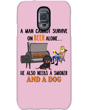 Load image into Gallery viewer, A Man Loves Beer And Dachshund Gift For Dog Lovers Phone case