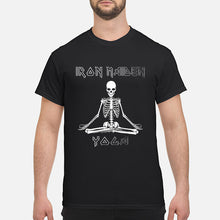 Load image into Gallery viewer, Yoga Iron Skeleton Dark Blue Background Gift For Men Guys Tee