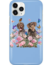 Load image into Gallery viewer, German Wirehaired Pointer With Peonies Gift For Dog Lovers Phone case