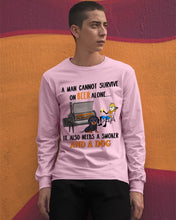 Load image into Gallery viewer, A Man Loves Beer And Dachshund Gift For Dog Lovers Unisex Long Sleeve
