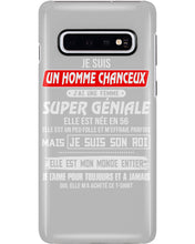Load image into Gallery viewer, Je Suis Un Homme Chanceux J'ai Line Femme Custom Design Je Suis Son Roi Phone case