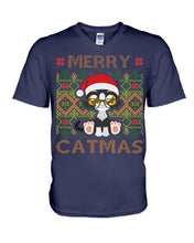 Load image into Gallery viewer, Merry Catmas Cute Funny Gifts Guys V-Neck