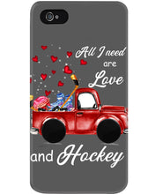 Load image into Gallery viewer, All I Need Are Love And Hockey Gift For Hockey Players Phone case