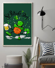 Load image into Gallery viewer, Basketball Saint Patrick's Day Gift For Basketball Lovers Vertical Poster