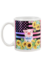Load image into Gallery viewer, Pig America Flag Sunflower Special Custom Design Mug