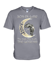 Load image into Gallery viewer, I Love You To The Moon And Back Gift For Son-In-Law Guys V-Neck