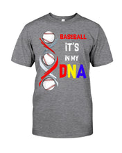 Load image into Gallery viewer, Baseball Be My DNA Gift For Sport Lovers Guys Tee