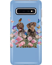 Load image into Gallery viewer, German Wirehaired Pointer With Peonies Gift For Dog Lovers Phone case