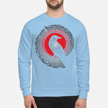Load image into Gallery viewer, Raven Viking Culture Celtic Design Gray And Red Sweatshirt