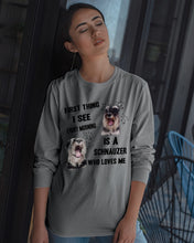 Load image into Gallery viewer, I See Every Morning Is A Schnauzer Who Loves Me Unisex Long Sleeve