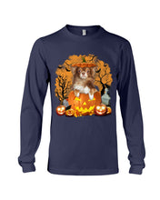 Load image into Gallery viewer, Chihuahua Book Pumpkin Halloween Gift For Dog Lovers Unisex Long Sleeve