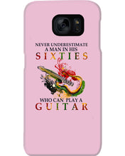 Load image into Gallery viewer, Never Underestimate A 60 Year Old Man Can Play A Guitar Phone case
