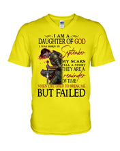 Load image into Gallery viewer, I’m A Daughter Of God Who Was Born In September Trending Gift For Birthday Guys V-Neck
