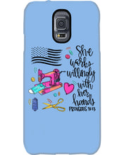 Load image into Gallery viewer, She Works Willingly With Her Hands Gift For Sew Lovers Phone case