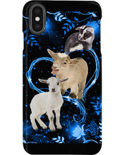 Load image into Gallery viewer, Lovely Phone Case Twinkling Blue Heart Gift For Goat Lovers Phone case
