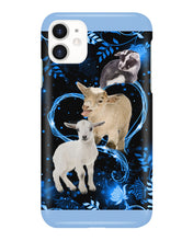 Load image into Gallery viewer, Lovely Phone Case Twinkling Blue Heart Gift For Goat Lovers Phone case