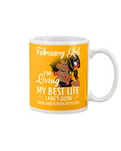 Load image into Gallery viewer, Betty Boop February Girl Living My Best Life Birthday Meaningful Gift Mug