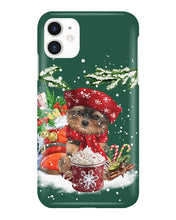 Load image into Gallery viewer, Yorkshire Terrier Loves Drinking Hot Latte Gift For Dog Lovers Phone case