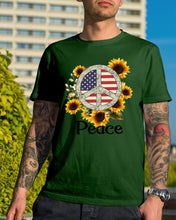 Load image into Gallery viewer, Peace Sign Sunflower Birthday Gift For Girls Guys Tee