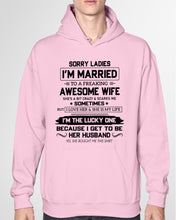 Load image into Gallery viewer, I'm The Lucky One Because I Get To Be Her Husband Gift For Husband Hoodie