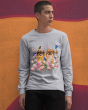 Load image into Gallery viewer, Pekingese With Peonies Gift For Dog Lovers Unisex Long Sleeve