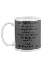 Load image into Gallery viewer, Daughter In Law Gift For Mother In Law I Know How Tempting That Option Was Some Days Mug