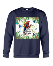Load image into Gallery viewer, Scarlet Macaw With Butterflies I Am Always With You Gift For Lover Sweatshirt