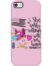 Load image into Gallery viewer, She Works Willingly With Her Hands Gift For Sew Lovers Phone case