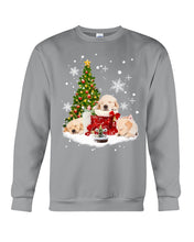 Load image into Gallery viewer, Funny Golden Retrievers Sleep In Red Boots Gift For Dog Lovers Sweatshirt