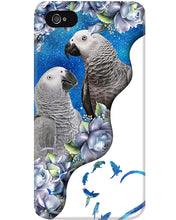Load image into Gallery viewer, Magical Gray Couple African Parrot Gift For Bird Lovers Phone case