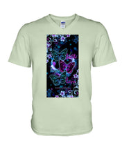 Load image into Gallery viewer, Purple Phone Case With Butterfly Faith Hope Love Suicide Awareness Gift Guys V-Neck