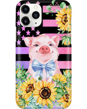 Load image into Gallery viewer, Pig America Flag Sunflower Special Custom Design Phone case