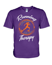 Load image into Gallery viewer, Running Cheaper Than Therapy Gift For Running Lovers Guys V-Neck
