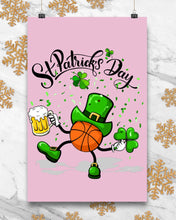 Load image into Gallery viewer, Basketball Saint Patrick's Day Gift For Basketball Lovers Vertical Poster