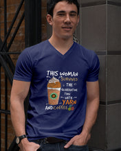 Load image into Gallery viewer, The Quarantine Time With Yarn And Coffee Gift For Women Guys V-Neck