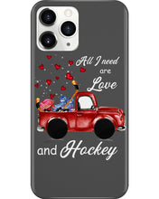 Load image into Gallery viewer, All I Need Are Love And Hockey Gift For Hockey Players Phone case