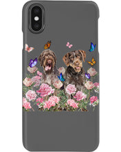 Load image into Gallery viewer, German Wirehaired Pointer With Peonies Gift For Dog Lovers Phone case