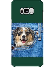 Load image into Gallery viewer, Australian Shepherd In Denim Pocket Gift For Dog Lovers Phone case