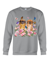 Load image into Gallery viewer, Pekingese With Peonies Gift For Dog Lovers Sweatshirt