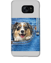 Load image into Gallery viewer, Australian Shepherd In Denim Pocket Gift For Dog Lovers Phone case