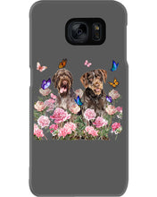 Load image into Gallery viewer, German Wirehaired Pointer With Peonies Gift For Dog Lovers Phone case