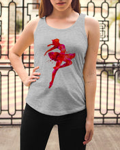 Load image into Gallery viewer, Colorful Red Pink Ballet Girl Gift For Ballet Dancer Ladies Flowy Tank